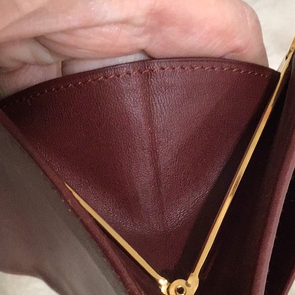 CARTIER Vintage Flap Kiss Lock Bifold Long Wallet Excellent Condition - Picture 14 of 16